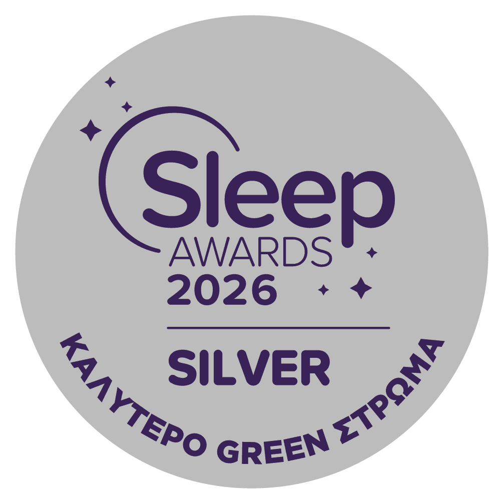 Sleep Awards 2026 Sticker Silver ΚΑΛΥΤΕΡΟ GREEN ΣΤΡΩΜΑ